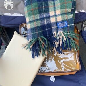 Pendleton Green and Blue Furniture Covers with Classic Accents